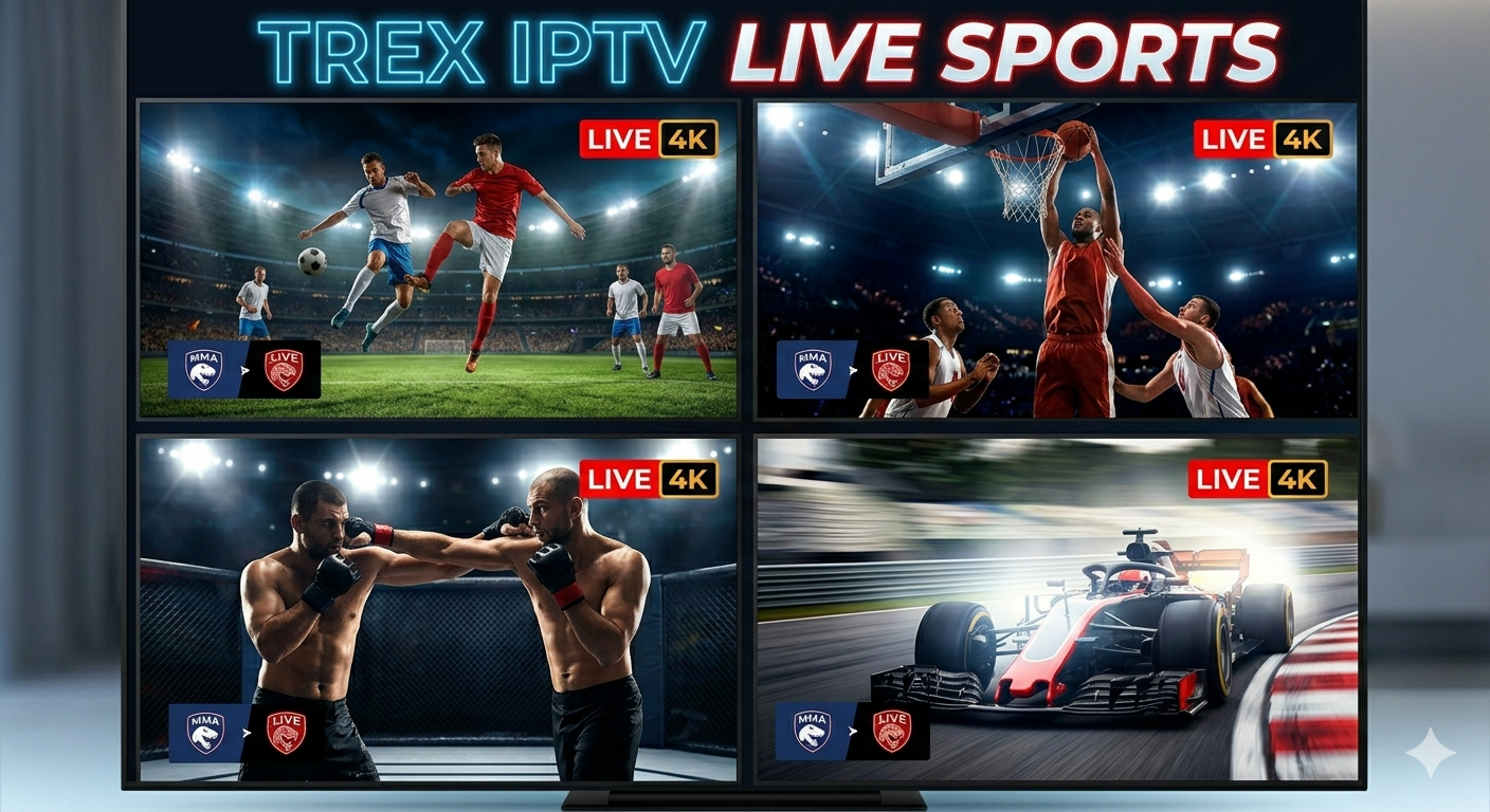 Trex IPTV live sports streaming Premier League Champions League NFL in 4K